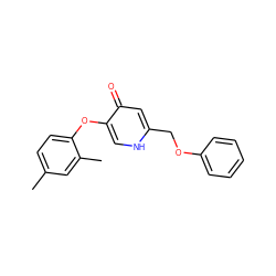 Cc1ccc(Oc2c[nH]c(COc3ccccc3)cc2=O)c(C)c1 ZINC000141752501