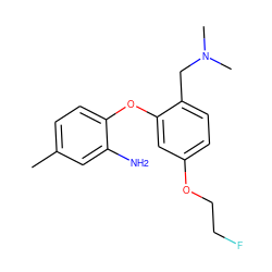 Cc1ccc(Oc2cc(OCCF)ccc2CN(C)C)c(N)c1 ZINC000045336242