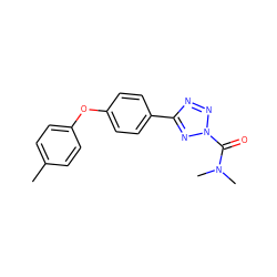 Cc1ccc(Oc2ccc(-c3nnn(C(=O)N(C)C)n3)cc2)cc1 ZINC000096258097