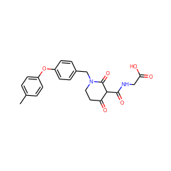 Cc1ccc(Oc2ccc(CN3CCC(=O)C(C(=O)NCC(=O)O)C3=O)cc2)cc1 ZINC000208144338