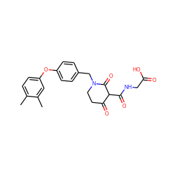 Cc1ccc(Oc2ccc(CN3CCC(=O)C(C(=O)NCC(=O)O)C3=O)cc2)cc1C ZINC000208103307