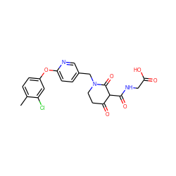 Cc1ccc(Oc2ccc(CN3CCC(=O)C(C(=O)NCC(=O)O)C3=O)cn2)cc1Cl ZINC000208094686