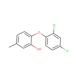Cc1ccc(Oc2ccc(Cl)cc2Cl)c(O)c1 ZINC000029059794