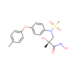 Cc1ccc(Oc2ccc(N(C[C@@](C)(O)C(=O)NO)S(C)(=O)=O)cc2)cc1 ZINC000029128089