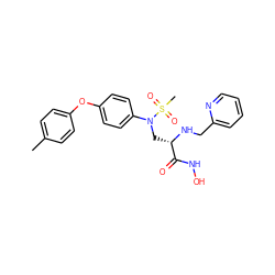 Cc1ccc(Oc2ccc(N(C[C@H](NCc3ccccn3)C(=O)NO)S(C)(=O)=O)cc2)cc1 ZINC000096319064