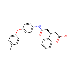 Cc1ccc(Oc2ccc(NC(=O)C[C@@H](CC(=O)O)c3ccccc3)cc2)cc1 ZINC000473144779