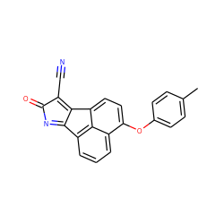 Cc1ccc(Oc2ccc3c4c(C#N)c(=O)nc-4c4cccc2c43)cc1 ZINC000066074519