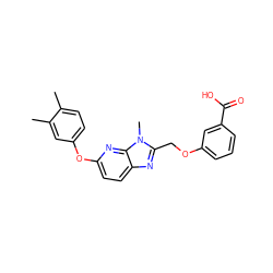 Cc1ccc(Oc2ccc3nc(COc4cccc(C(=O)O)c4)n(C)c3n2)cc1C ZINC000204541701