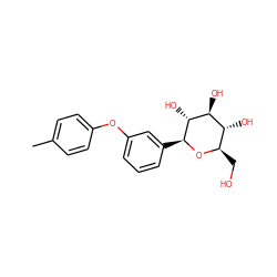 Cc1ccc(Oc2cccc([C@@H]3O[C@H](CO)[C@@H](O)[C@H](O)[C@H]3O)c2)cc1 ZINC000045497223