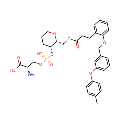 Cc1ccc(Oc2cccc(COc3ccccc3CCC(=O)OC[C@H]3OCCC[C@H]3O[P@](=O)(O)OC[C@H](N)C(=O)O)c2)cc1 ZINC000653890274