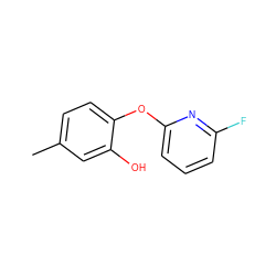 Cc1ccc(Oc2cccc(F)n2)c(O)c1 ZINC000095574008