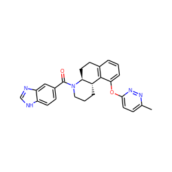 Cc1ccc(Oc2cccc3c2[C@@H]2CCCN(C(=O)c4ccc5[nH]cnc5c4)[C@H]2CC3)nn1 ZINC000117627300