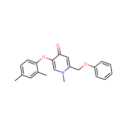 Cc1ccc(Oc2cn(C)c(COc3ccccc3)cc2=O)c(C)c1 ZINC000141808846