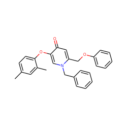 Cc1ccc(Oc2cn(Cc3ccccc3)c(COc3ccccc3)cc2=O)c(C)c1 ZINC000141807581