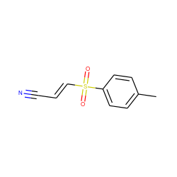 Cc1ccc(S(=O)(=O)/C=C/C#N)cc1 ZINC000002568458