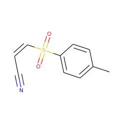 Cc1ccc(S(=O)(=O)/C=C\C#N)cc1 ZINC000007999131