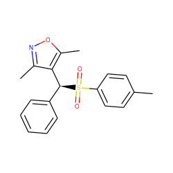 Cc1ccc(S(=O)(=O)[C@@H](c2ccccc2)c2c(C)noc2C)cc1 ZINC000004656169