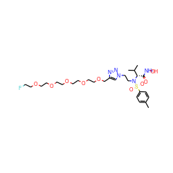 Cc1ccc(S(=O)(=O)N(CCn2cc(COCCOCCOCCOCCOCCF)nn2)[C@@H](C(=O)NO)C(C)C)cc1 ZINC000096934266