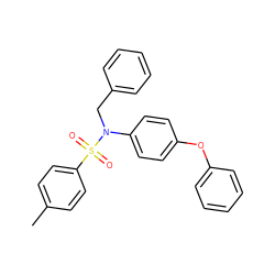 Cc1ccc(S(=O)(=O)N(Cc2ccccc2)c2ccc(Oc3ccccc3)cc2)cc1 ZINC000586201970