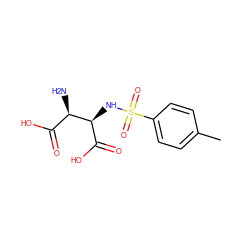 Cc1ccc(S(=O)(=O)N[C@@H](C(=O)O)[C@H](N)C(=O)O)cc1 ZINC001772606106