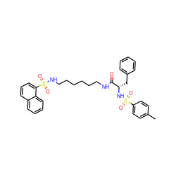 Cc1ccc(S(=O)(=O)N[C@@H](Cc2ccccc2)C(=O)NCCCCCCNS(=O)(=O)c2cccc3ccccc23)cc1 ZINC000029473561