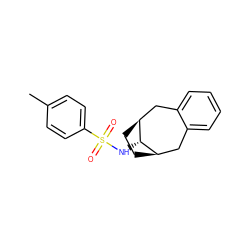 Cc1ccc(S(=O)(=O)N[C@@H]2[C@H]3CC[C@@H]2Cc2ccccc2C3)cc1 ZINC000102061169