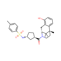 Cc1ccc(S(=O)(=O)N[C@@H]2CC[C@@H](C(=O)N3CC[C@@]4(C)c5cccc(O)c5C[C@@H]3C4(C)C)C2)cc1 ZINC000205483503