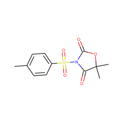 Cc1ccc(S(=O)(=O)N2C(=O)OC(C)(C)C2=O)cc1 ZINC000084652254