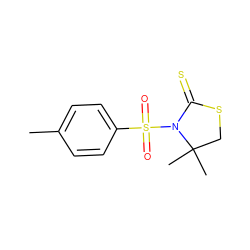 Cc1ccc(S(=O)(=O)N2C(=S)SCC2(C)C)cc1 ZINC000000293730