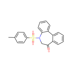 Cc1ccc(S(=O)(=O)N2CC(=O)c3ccccc3-c3ccccc32)cc1 ZINC000005929443