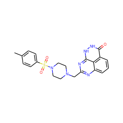 Cc1ccc(S(=O)(=O)N2CCN(Cc3nc4cccc5c(=O)[nH][nH]c(n3)c45)CC2)cc1 ZINC000059277946