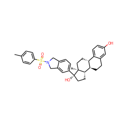 Cc1ccc(S(=O)(=O)N2Cc3ccc([C@]4(O)CC[C@H]5[C@@H]6CCc7cc(O)ccc7[C@H]6CC[C@@]54C)cc3C2)cc1 ZINC000049781421