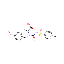 Cc1ccc(S(=O)(=O)NC(=O)N(Cc2ccc([N+](=O)[O-])cc2)[C@H](C)C(=O)O)cc1 ZINC000027556701