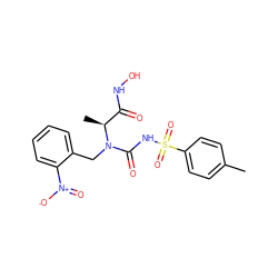 Cc1ccc(S(=O)(=O)NC(=O)N(Cc2ccccc2[N+](=O)[O-])[C@@H](C)C(=O)NO)cc1 ZINC000013863196