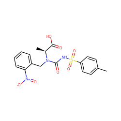 Cc1ccc(S(=O)(=O)NC(=O)N(Cc2ccccc2[N+](=O)[O-])[C@@H](C)C(=O)O)cc1 ZINC000013863182