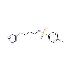 Cc1ccc(S(=O)(=O)NCCCCc2c[nH]cn2)cc1 ZINC000026268254