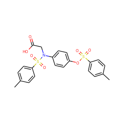 Cc1ccc(S(=O)(=O)Oc2ccc(N(CC(=O)O)S(=O)(=O)c3ccc(C)cc3)cc2)cc1 ZINC000001727800