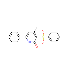 Cc1ccc(S(=O)(=O)c2c(C)cc(-c3ccccc3)[nH]c2=O)cc1 ZINC000008577835