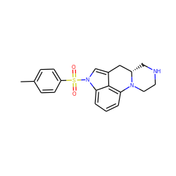 Cc1ccc(S(=O)(=O)n2cc3c4c(cccc42)N2CCNC[C@H]2C3)cc1 ZINC000118362910