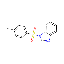 Cc1ccc(S(=O)(=O)n2cnc3ccccc32)cc1 ZINC000000190512