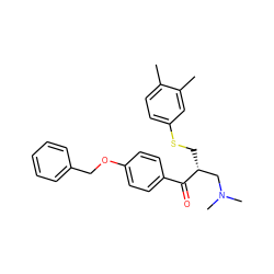 Cc1ccc(SC[C@H](CN(C)C)C(=O)c2ccc(OCc3ccccc3)cc2)cc1C ZINC000013741935