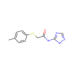 Cc1ccc(SCC(=O)Nc2ncn[nH]2)cc1 ZINC000018221756