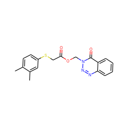 Cc1ccc(SCC(=O)OCn2nnc3ccccc3c2=O)cc1C ZINC000003369020