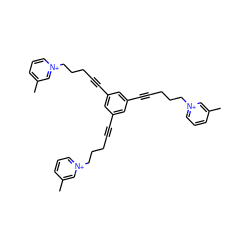 Cc1ccc[n+](CCCC#Cc2cc(C#CCCC[n+]3cccc(C)c3)cc(C#CCCC[n+]3cccc(C)c3)c2)c1 ZINC000028861850