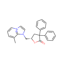 Cc1ccc[n+]2ccn(C[C@@H]3CC(c4ccccc4)(c4ccccc4)C(=O)O3)c12 ZINC000013651196