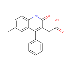 Cc1ccc2[nH]c(=O)c(CC(=O)O)c(-c3ccccc3)c2c1 ZINC000000287294