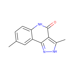 Cc1ccc2[nH]c(=O)c3c(C)[nH]nc3c2c1 ZINC000028956964