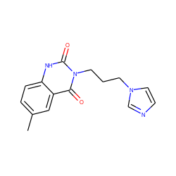 Cc1ccc2[nH]c(=O)n(CCCn3ccnc3)c(=O)c2c1 ZINC000026380492