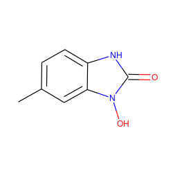 Cc1ccc2[nH]c(=O)n(O)c2c1 ZINC000095573101