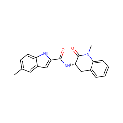 Cc1ccc2[nH]c(C(=O)N[C@H]3Cc4ccccc4N(C)C3=O)cc2c1 ZINC000013587897